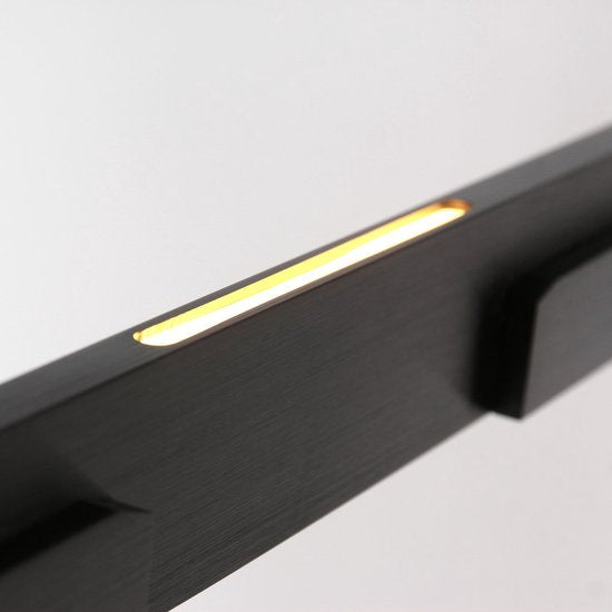 Hängeleuchte Bloc 3296ZW Schwarz, höhenverstellbar, aus Glas und Metall – Steinhauer, 120 cm, mit LED-Modul und Dimmfunktion