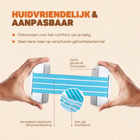 Vulpes Goods® BabyCare - Gehörschutz Kids PRO - Zertifizierte Baby-Ohrschützer - Geeignet für Babys und Kleinkinder bis zu 36 Monaten - 25 dB Geräuschreduzierung für maximalen Gehörschutz - Inkl. 3 Stirnbänder & Reisetasche