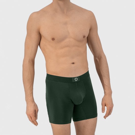 Fibershirts Anti-Schweiß-Boxershorts – Integriertes Schweißpolster – Atmungsaktives MicroModal – Anti-Transpirations-Funktion – Herren – Größe XXL – Grün