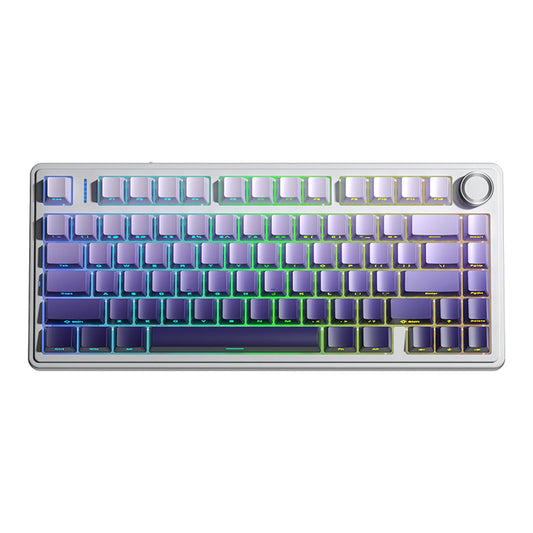 AULA F75 Pro Mechanische Tastatur – 75 %-Layout – Tri-Mode-Funkverbindung – Hot-Swap – RGB – Lila