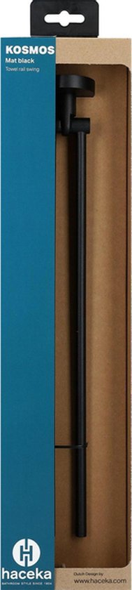 Haceka Kosmos Handtuchhalter – 42 cm – doppelt – drehbar – mattschwarz