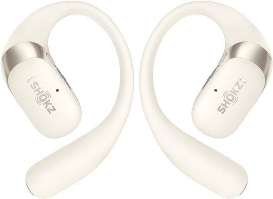 Shokz OpenFit 2 Open-Ear-Sportkopfhörer – Kabellose Ohrhörer – Beige