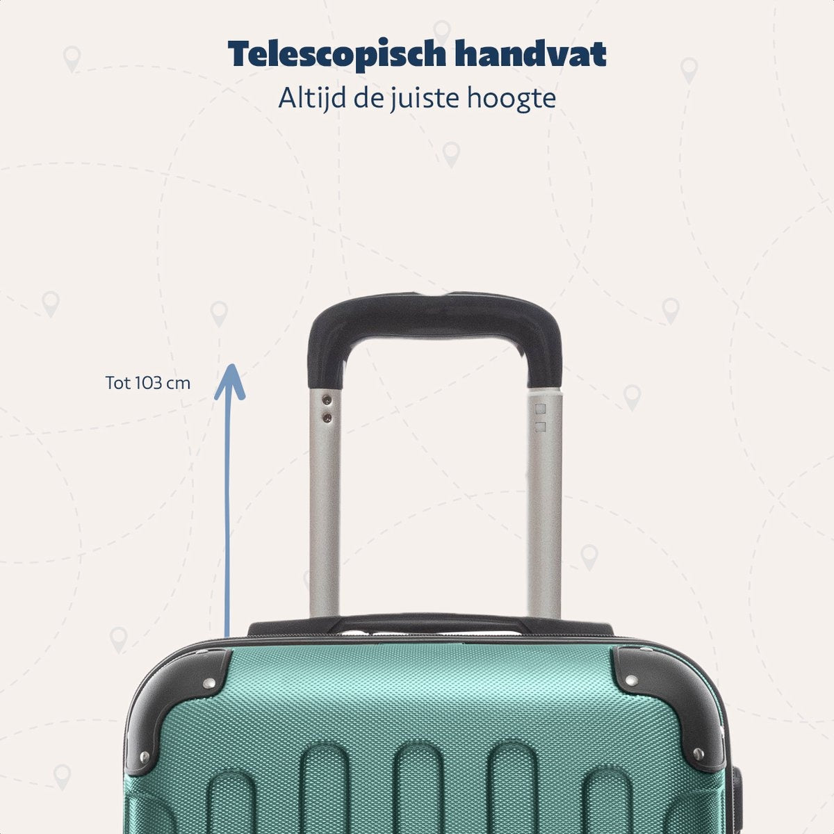 TRVLMORE - Handgepäckkoffer - 54x36x20cm - 38L - Dunkelgrün