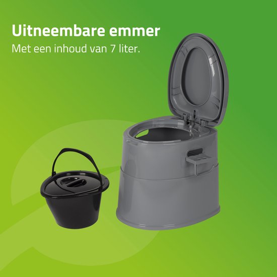 Bo-Camp - Tragbare Toilette teilbar - 7 Liter - Kompakt