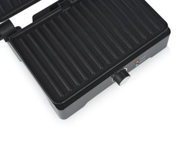 Tristar GR-7908KL Kontaktgrill – 1500 W – um 180° aufklappbar – Antihaftbeschichtung – Schwarz