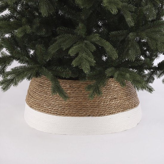 House of Seasons Weihnachtsbaumschürze - H26 x Ø58 cm - Seegras - Off White