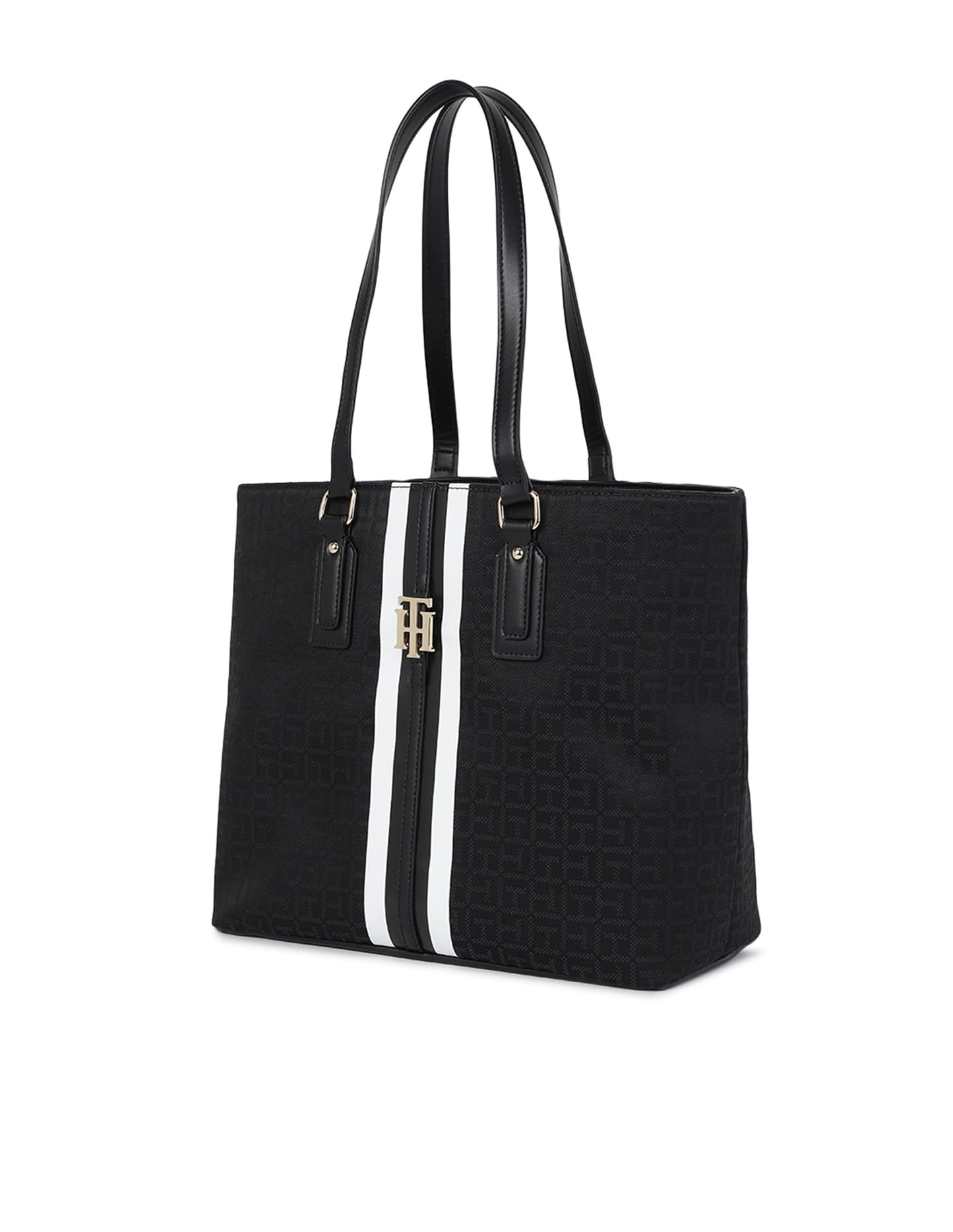 Tommy Hilfiger Jaden Plus Monologo Tragetasche – 100 % Polyester – Damen – Tragegriffe – Reißverschluss – 13 x 28 x 33 cm