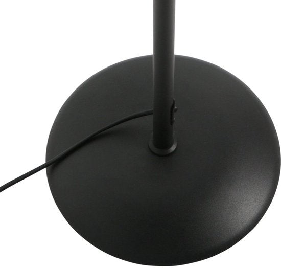 Stehlampe Bollique 4611ZW von Steinhauer – Stilvolles schwarzes Metall mit 3 rauchfarbenen Glaskugeln, Höhe 173 cm, runder Sockel 40 cm, perfekt für den Innenbereich