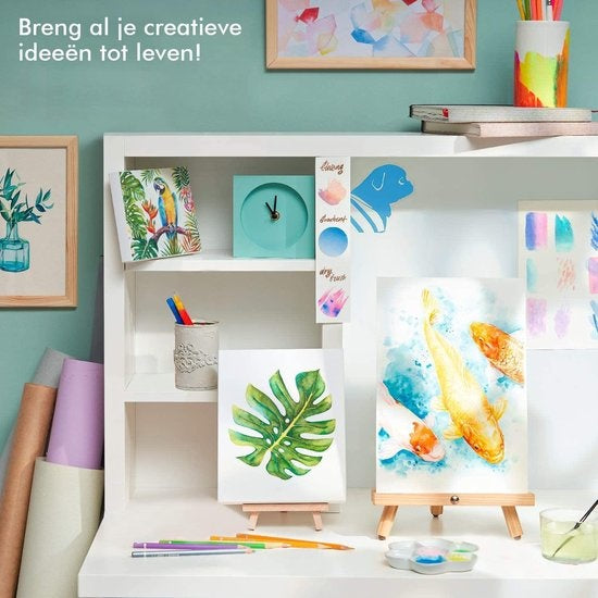 Rubye® Acrylfarbe - Malen - Pinsel - Hobby und Kreativ - Malen nach Zahlen - 22ML Tuben - 12 Farben