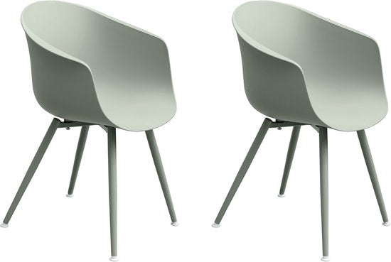 Feel Home - Luxuriöser Schalensitz für den Außenbereich - MOSS Grey - Set aus 2 Teilen