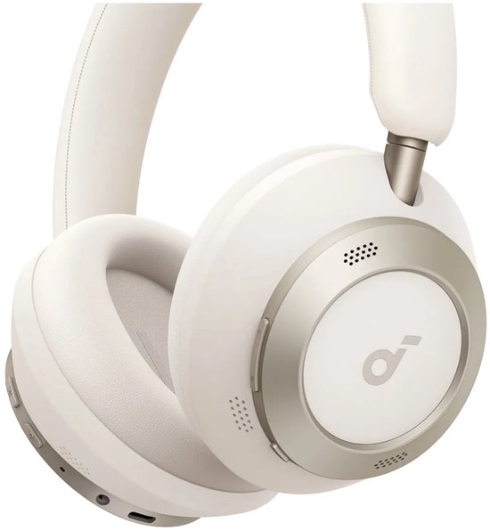 soundcore by Anker Space One Pro Kabellose Over-Ear-Kopfhörer, Weiß – Kopfhörer – Aktive Geräuschunterdrückung, Multipoint-Verbindung, 60 Stunden Akkulaufzeit, Bluetooth 5.3, LDAC, Hi-Res-zertifiziert, kompakt zusammenklappbar