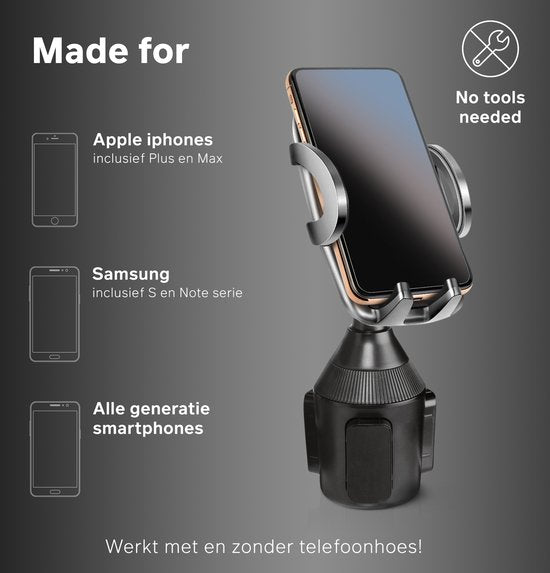 Bintoi® T300 - Telefonhalter Autozubehör innen - Universal Telefonhalter GSM Halter Auto - Becherhalter Auto - Telefon Handyhalter Auto- Geschenk