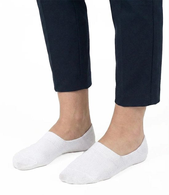 Basset – Unisex Invisible Bamboo Footies – 2er-Pack – Größe 35/38 – Weiß