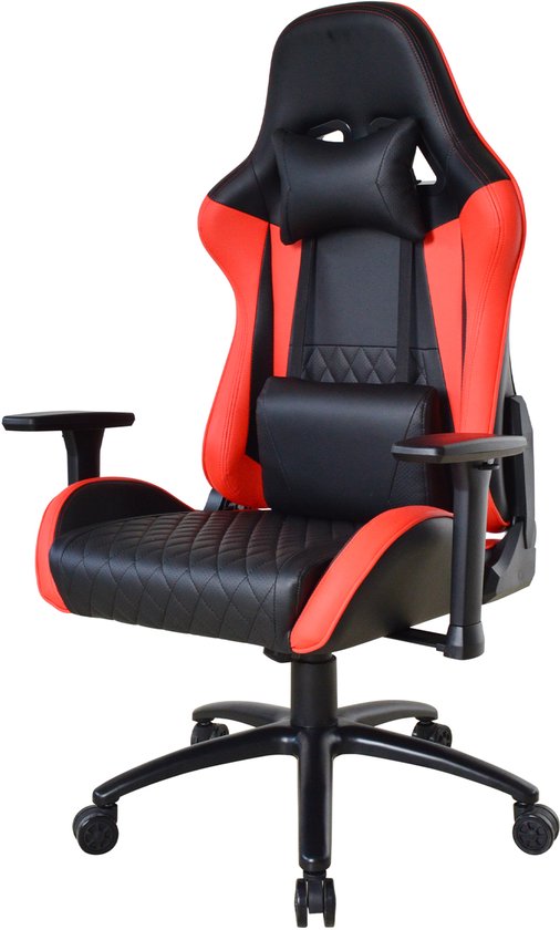 VDD Gaming – Gaming-Stuhl – Gaming-Sessel – Gaming-Stühle – Gaming-Stuhl mit breiter Sitzfläche – Gaming-Stuhl für große Menschen – rot – schwarz – Belastbarkeit 150 kg