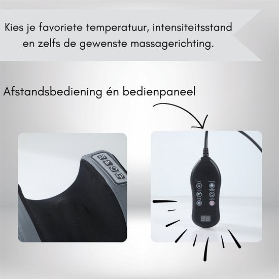 Caryota Shiatsu-Massagesessel – Massagegerät – Massagekissen mit Infrarotwärme – 2-teilig – Beine