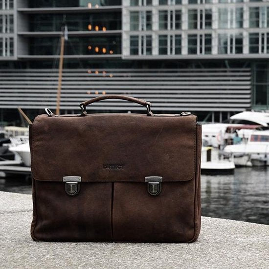 DSTRCT Wall Street A4-Laptoptasche – 15,4 Zoll – Braun