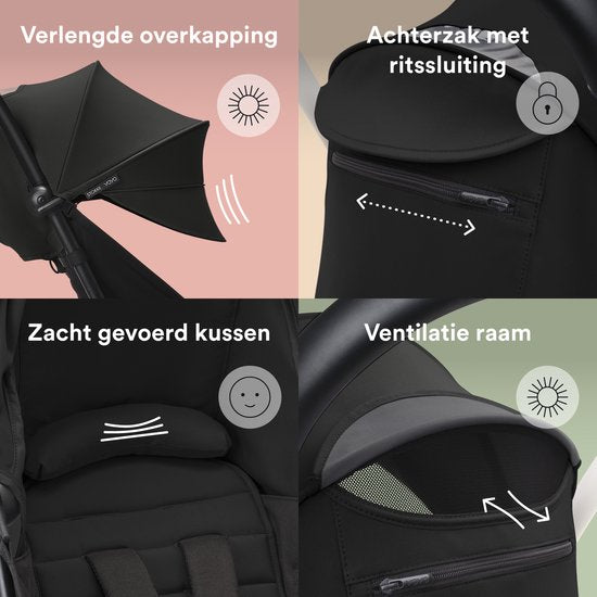 Stokke® YOYO 3 6+ Farbpaket – Leichter Klappkinderwagen | Schwarz