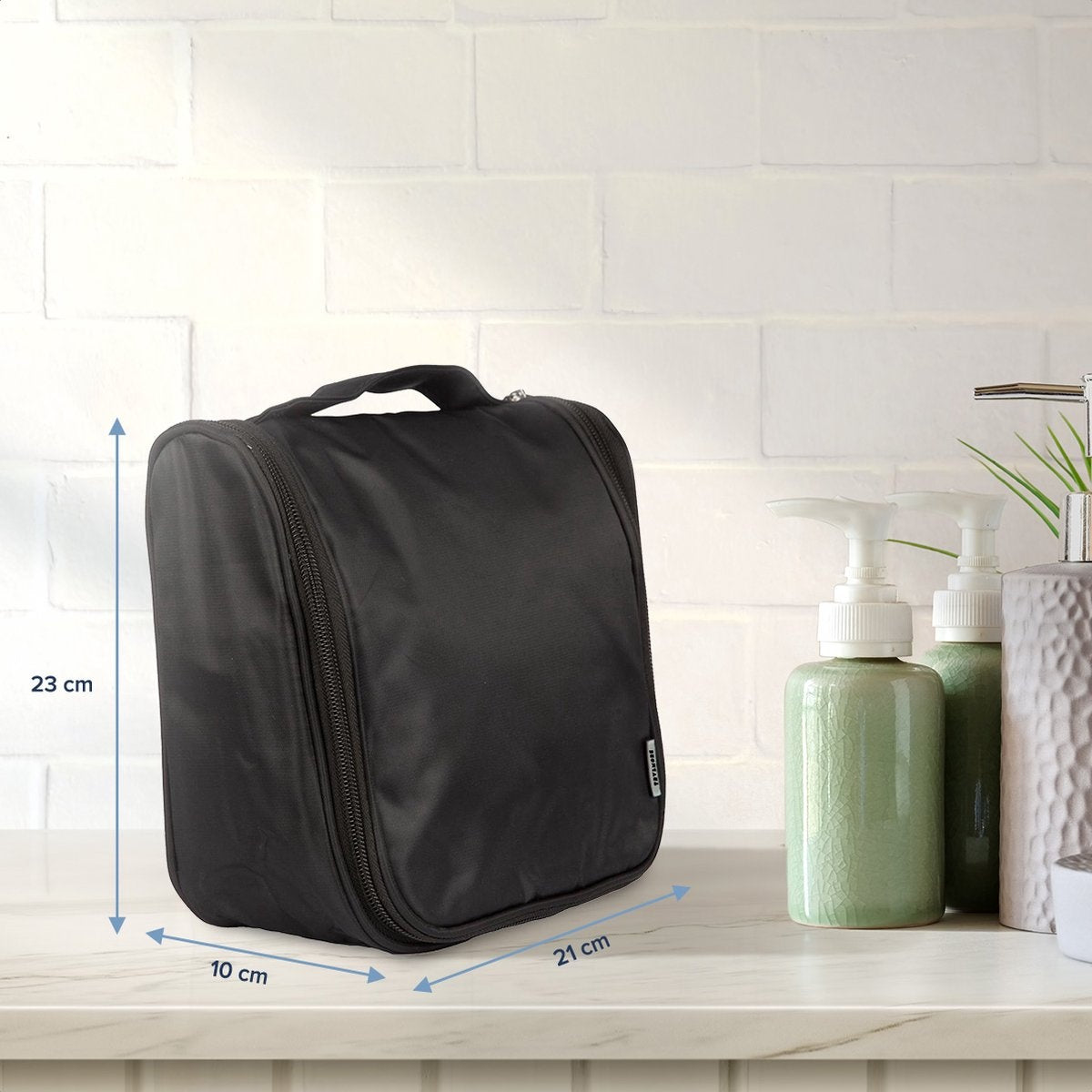 TRVLMORE Kulturtasche - Hängend mit Haken - Unisex - Schwarz