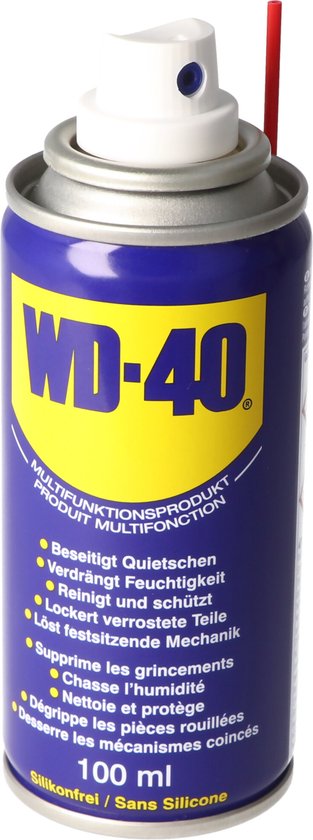 WD-40® Multi-Use Product Classic – Vertreibt Feuchtigkeit – Behebt Quietschen und Knarren – Schützt vor Rost und Korrosion – Entfernt Schmutz – Silikonfrei – 100 ml