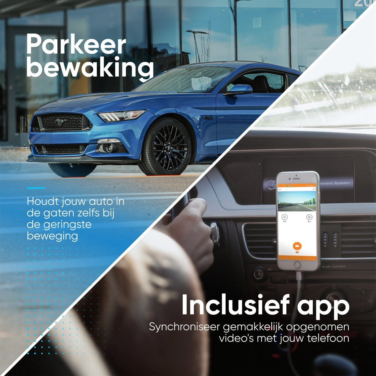 AyeCam Dashcam Pro Max - FULL HD & Nachtsicht - G-Sensor - Inkl 32GB SD - Dashcam fürs Auto - Mit App