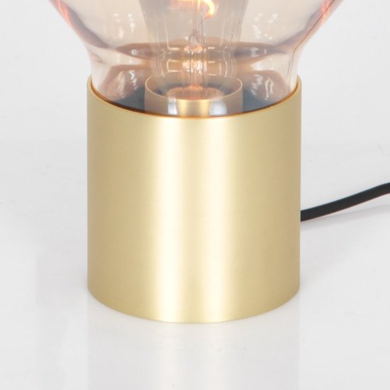 Tischlampe Ambiance 3401ME – Modernes Messing mit bernsteinfarbenem Glas – Steinhauer – Für den Innenbereich