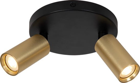 Lucide RITMO – Deckenstrahler (Deckenleuchte) – Ø 15 cm – 2xGU10 (MR11) – Mattgold / Messing