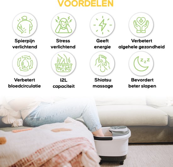 CALMENTA® XXL Fußbad - 12L - Automatische Radmassage - Infrarot - bis zu 48°C - Fußbadmassage - Fußmassage - Shiatsu