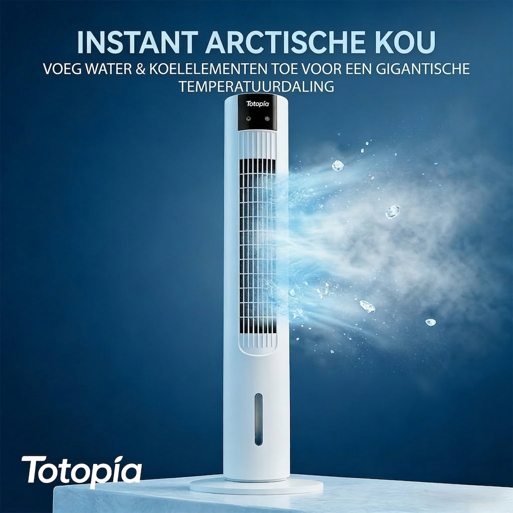 Totopia Wasserkühlender Turmventilator – 70°-Oszillation