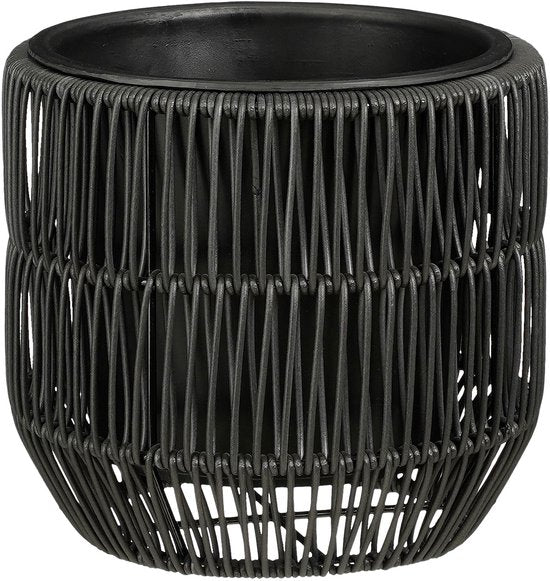 Mica Decorations Peta Blumentopf für den Außenbereich – 3er-Set – Pflanzgefäß für Blumen und Gartenpflanzen – Blumentöpfe für den Außenbereich – Schwarz