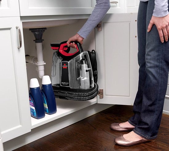 BISSELL MultiClean Spot & Stain Tragbarer Fleckenreiniger – Mit HeatWave-Technologie und 4 Aufsätzen – Teppichreiniger für Sofa, Auto und Matratze - Teppichreiniger – extra langer 2,2 m Schlauch – Reinigungsgerät – Polsterreiniger – 4720M
