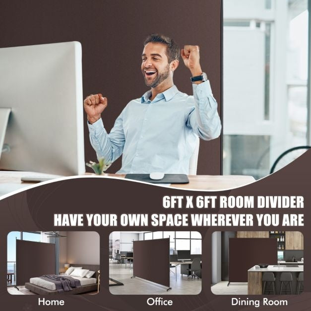 Coast 184 x 184 cm Raumteiler auf Rädern Paravent mit Paneel-Faltwand - Wohnzimmer - Schlafzimmer