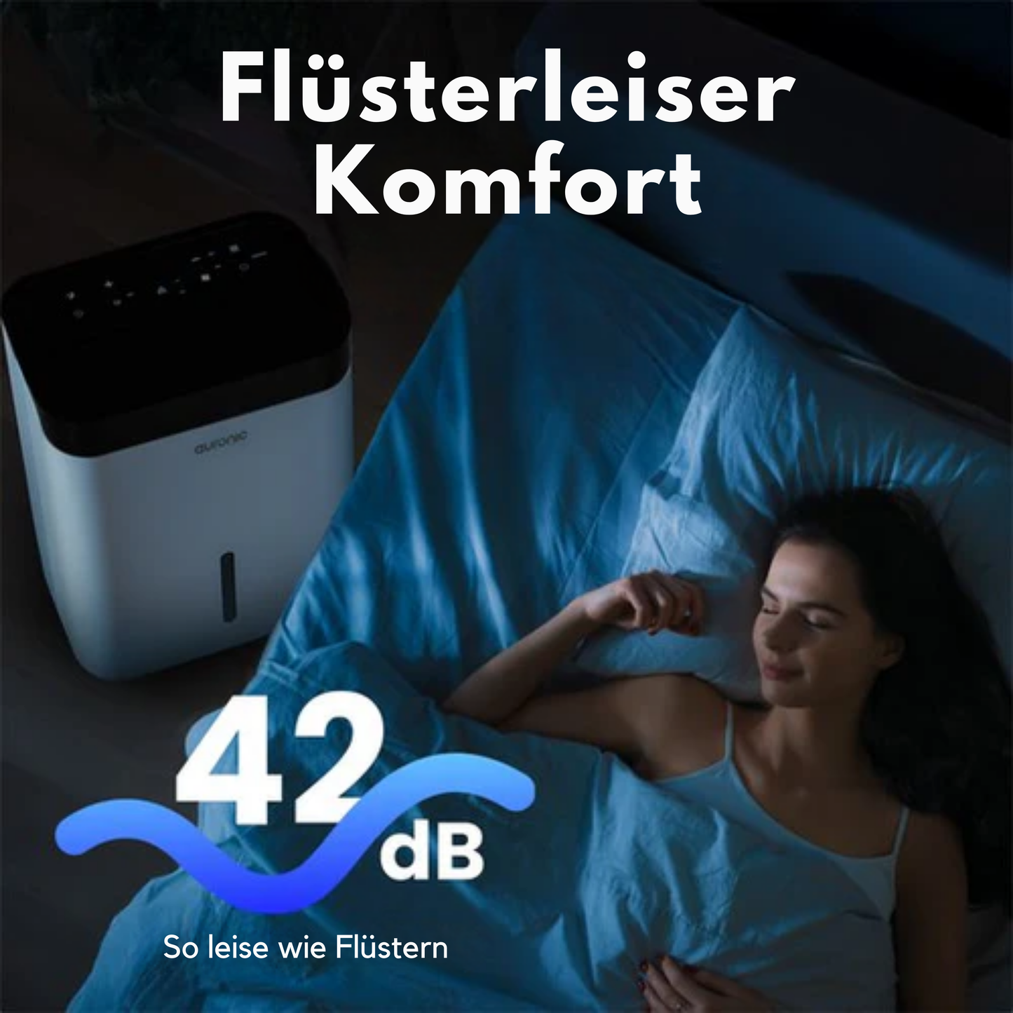 Auronic Luftentfeuchter und Luftreiniger - Better Plus Serie - Entfeuchtet 12L pro Tag - 5L Wassertank - Schlafzimmer, Badezimmer, Wohnzimmer und Büro - Weiß