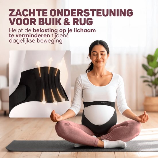 Vulpes Goods® Babycare - Bauchband Schwangerschaft - Verstellbarer Schwangerschaftsgürtel - Bauchband für die Schwangerschaft - Unsichtbar & Atmungsaktiv - Bauch- & Rückenstütze - Größe L - Beckenband - Schwangerschaftsgürtel - Beckenbandage - inkl. Wasch