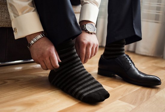 Milanoro – 10 Paar stilvolle Herrensocken aus Baumwolle – Marineblau – 43–46
