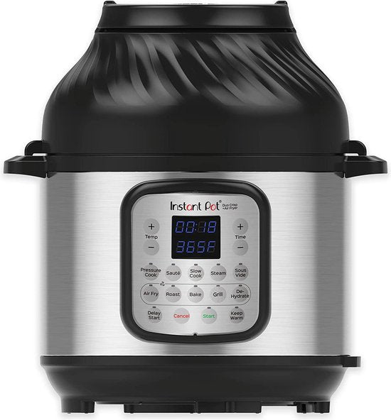 Instant Pot Duo Crisp 5,7 l Multikocher + Heißluftfritteuse – 11-in-1 – Schnellkochtopf – Slow Cooker – Sous-vide – Heißluftfrittieren – Dämpfen – Backen – Bis zu 6 Portionen