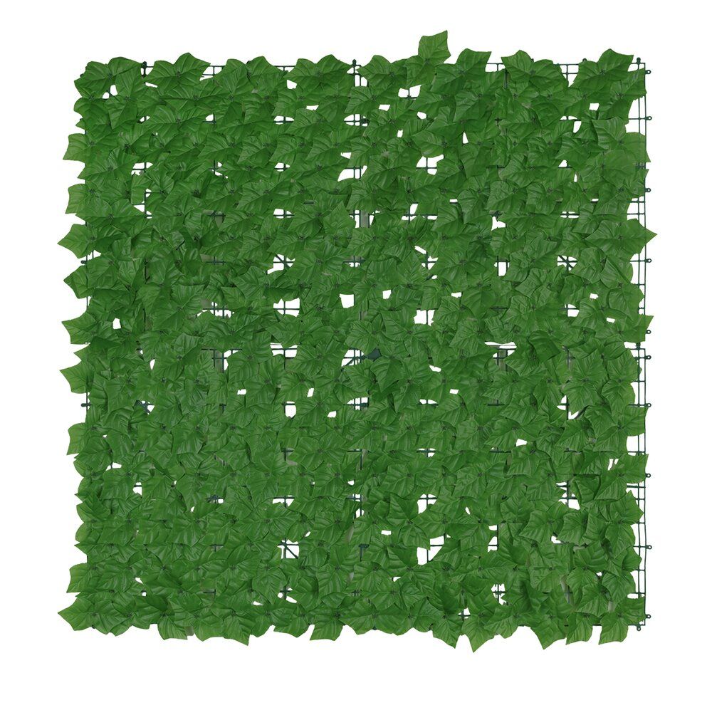WENKO Ivy Efeu Sichtschutz Grün – 3 x 1 m – Kunststoff
