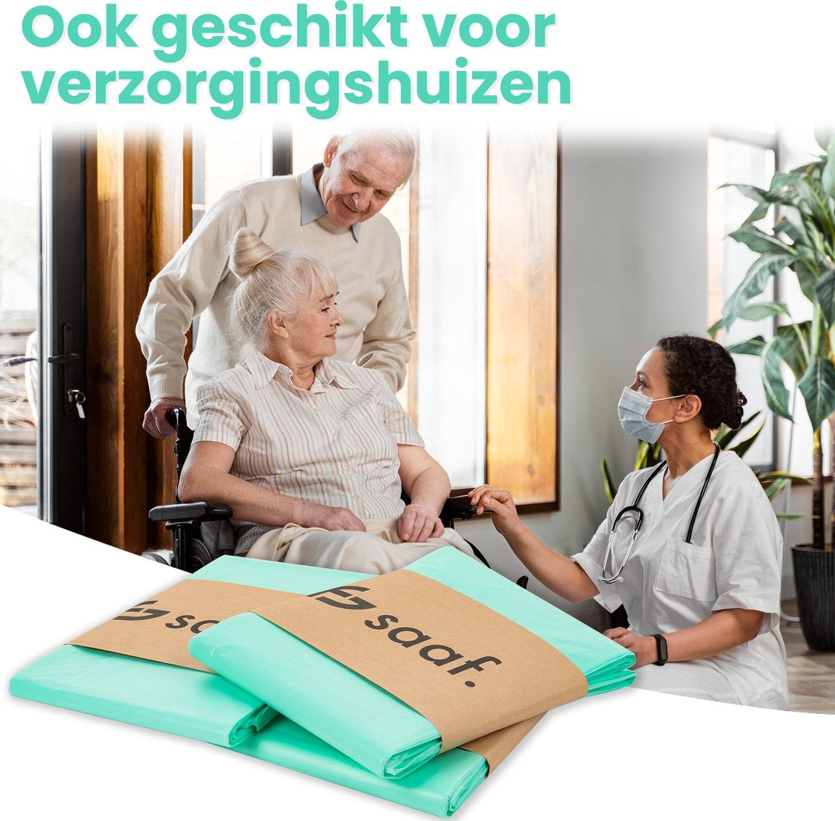 Saaf Windeleimer Nachfüllpackung geeignet für Korbell - 12 Stück - 15/16 Liter - Parfümierte Nachfüllpackung