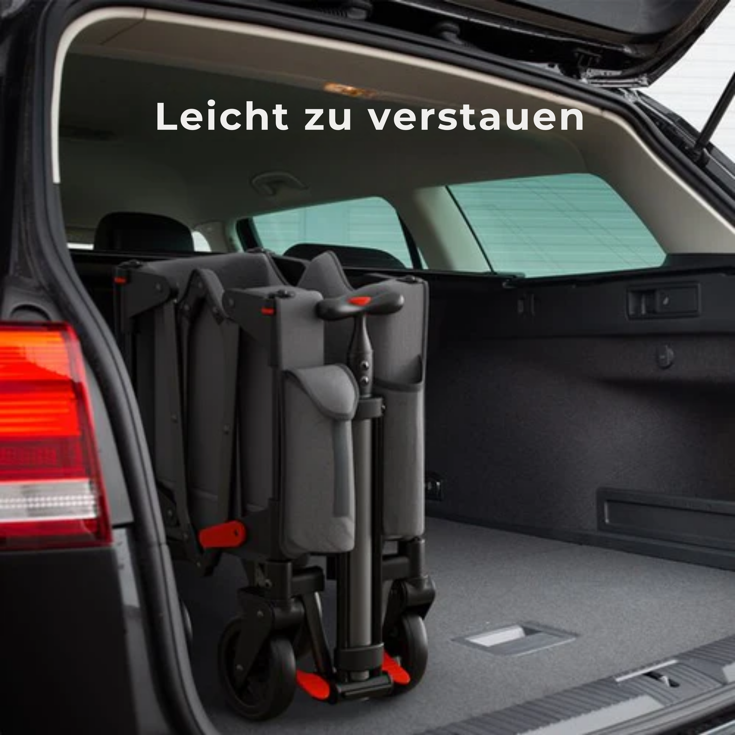 LifeGoods Wagon - Faltbar - Kindertransport - Mit Dach - 80KG Tragfähigkeit - Strandwagen - Schwenkbare Räder - Grau