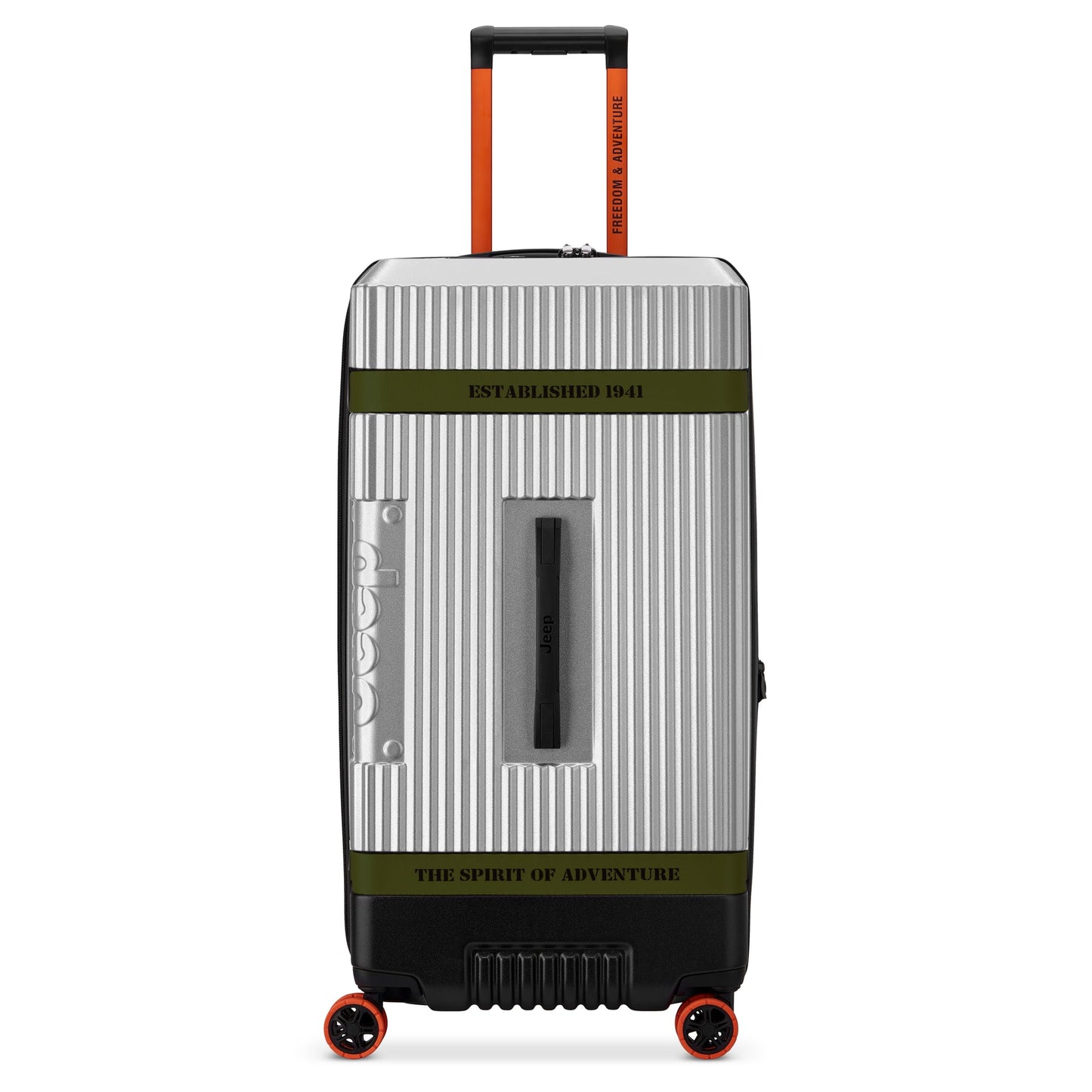 Delsey Jeep Soute Trolley XL 80 cm – Ausziehbar – Silber