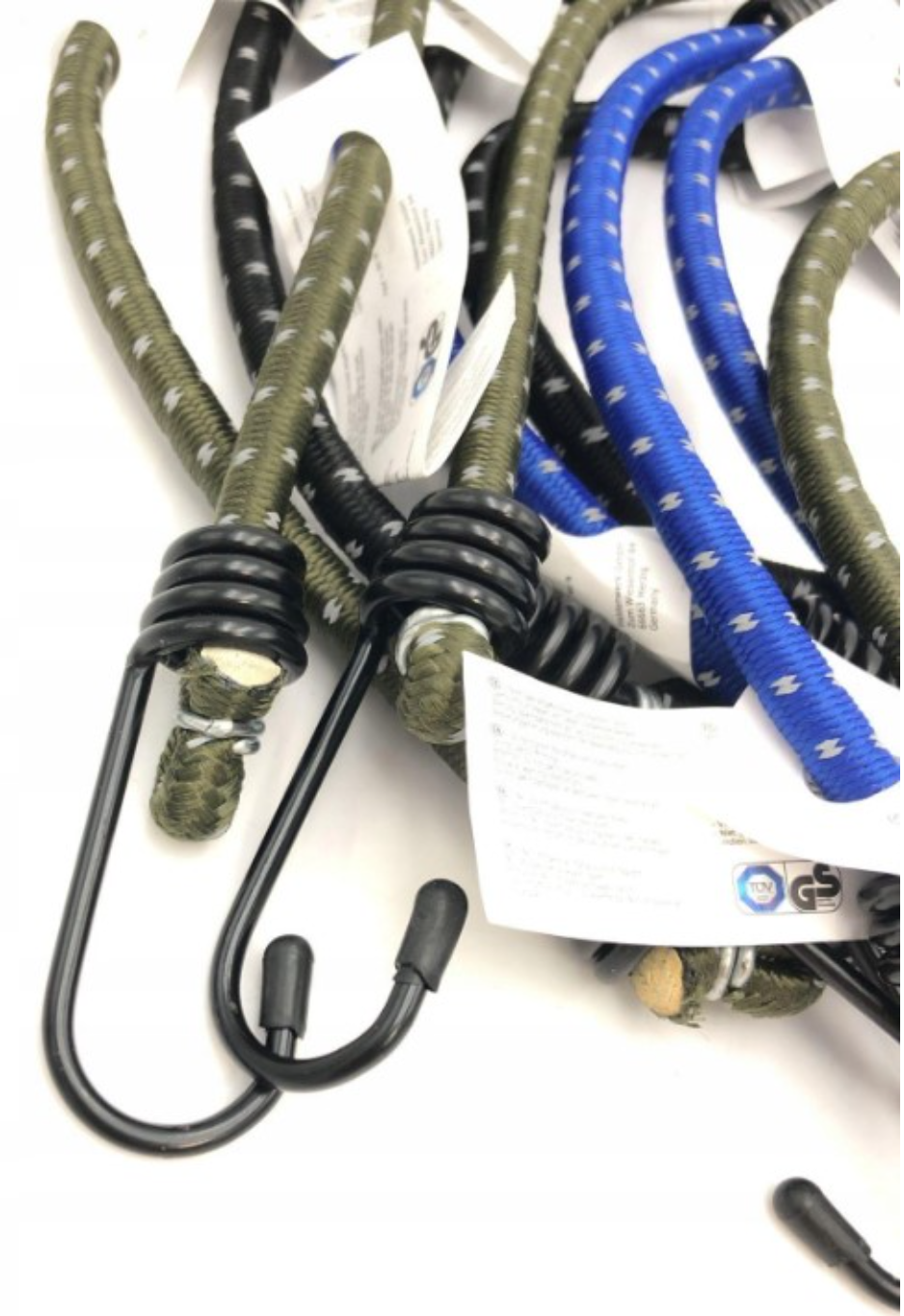 Heroism Gepäckseile mit Haken - 10 Stück - 45 cm - TÜV/GS zertifiziert - Stark & elastisch