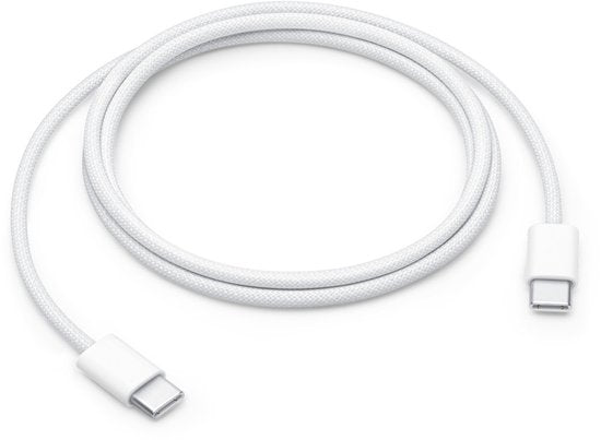 Apple – USB-C-Ladekabel – USB-C auf USB-C – 60 W – 1 m – geflochten – Weiß