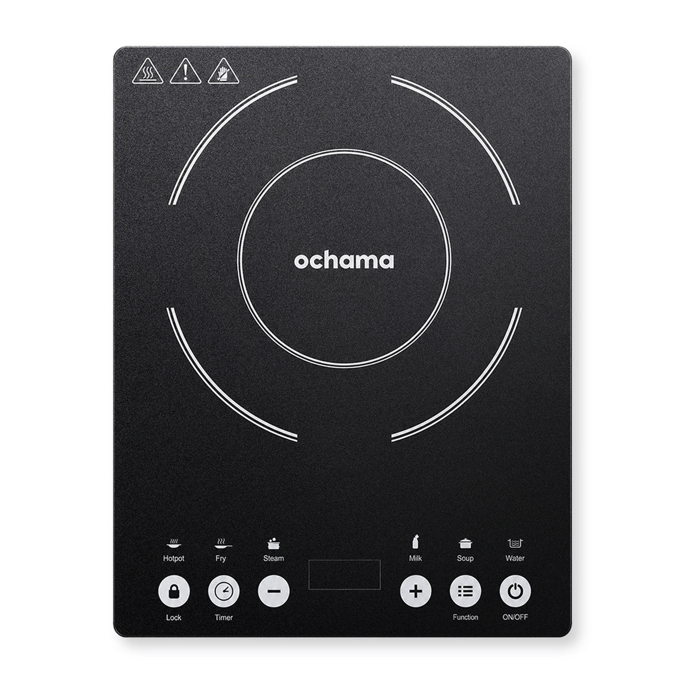 Ochama Induktionskochfeld CL-2302 – 2000 W – 1 Kochzone – 10 Leistungsstufen & 6 Kochfunktionen – Touch-Bedienung – Kindersicherung