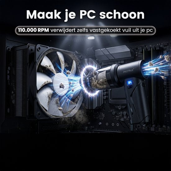 Luftdüsenpistole 110.000 U/min – mit Handstaubsauger – Autostaubsauger – kabelloser Handstaubsauger – Turbo-Gebläse – Druckluft für den Computer – Akku-Luftgebläse