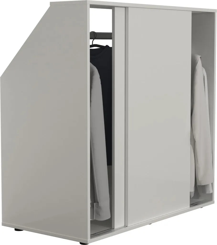 Coast Schiebetürenschrank mit Kleiderstange – 100 x 50 x 100 cm – Weiß