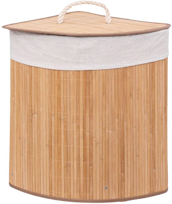 Wäschekorb aus Bambus, Eckmodell, 48 Liter – Laundry Basket Corner