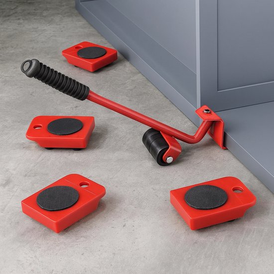 Ceruzo Möbelpacker - 5-teilig - Umzugs- und Hebehilfe - 150 kg Tragkraft - 360° - Möbelrollen