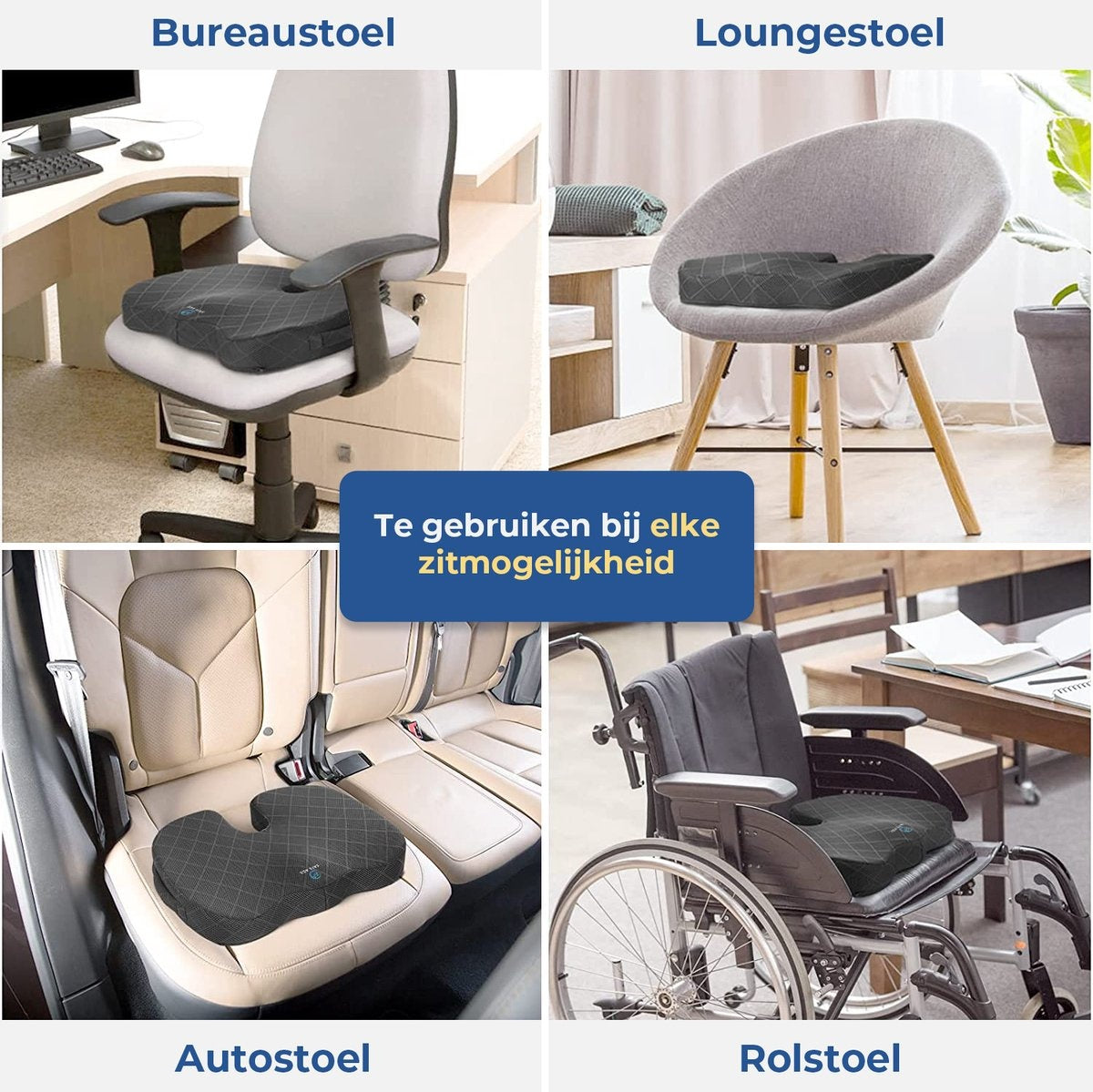 SafeLife Sitzkissen orthopädisch & ergonomisch - Steißbeinkissen - Keilkissen - ergonomisches Sitzkissen