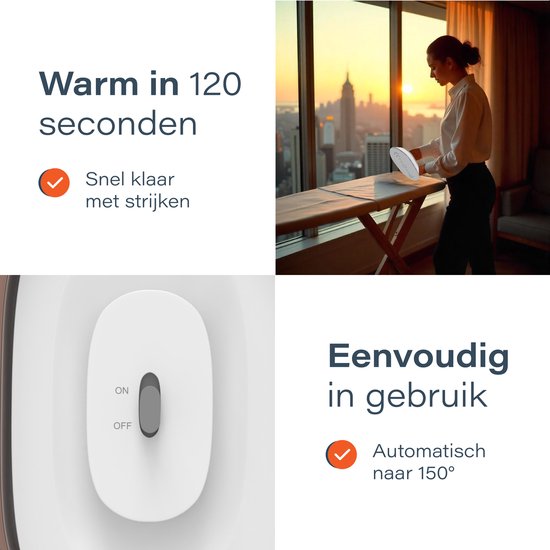 Reisebügeleisen - Mini-Dampfbügeleisen - kompakt & tragbar - Trocken- und Dampffunktion - Reise