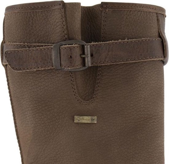 Travelin' Finland Men - Wollgefütterter Leder Outdoor-Stiefel - Wasserdichte Stiefel - Dunkelbraunes Leder