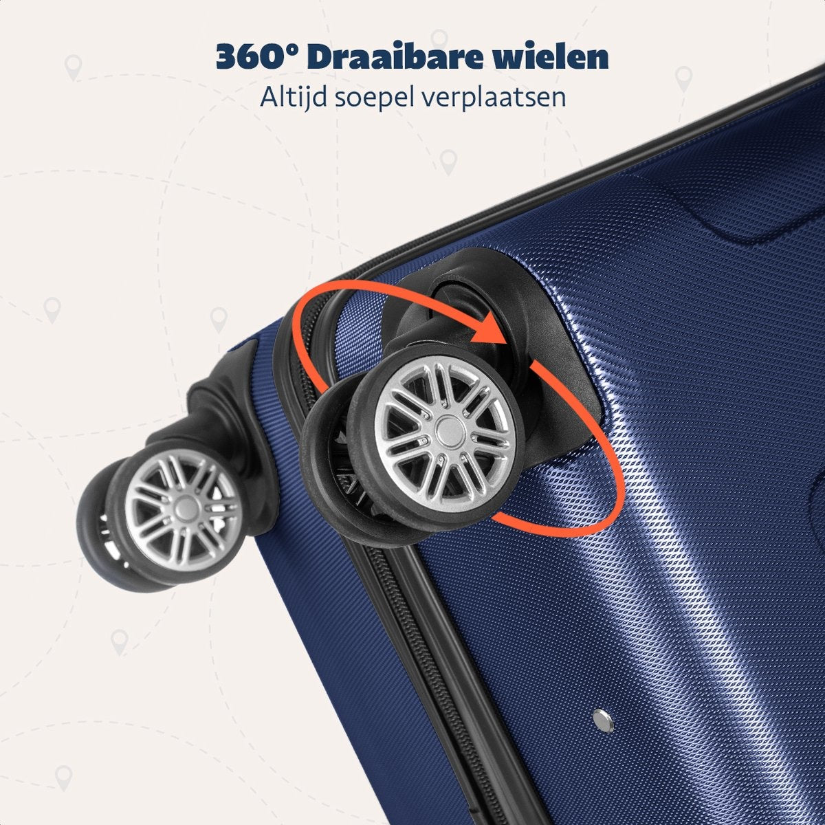 TRVLMORE - Kofferset - 3 Stück - 38L (Handgepäck) + 70L + 110L - Dunkelblau